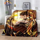 Genshin Impact Flannel Blanket Featuring Tartaglia Zhongli Xiao Kazuha Hutiao Characters