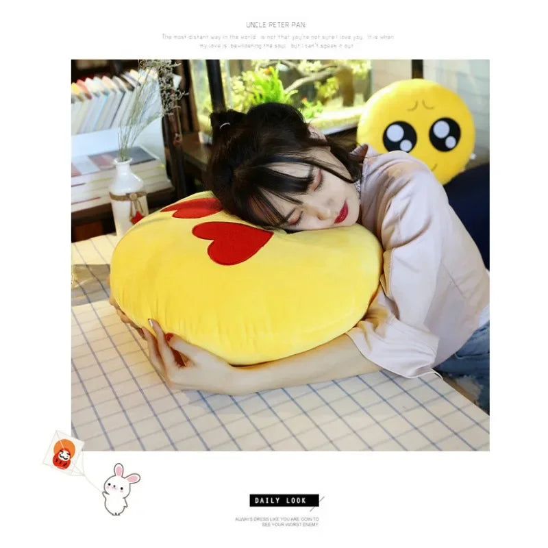 Cute Plush Napping Pillow – Funny Face Emotional Cushion for Kids & Adults-32cm