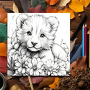 Adults Coloring Book by Animal Paradise Adults – Therapeutic Art Therapy with Cats & Floral Designs