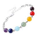 Classic 7 Chakra Energy Bracelet – Natural Volcanic Stone Yoga Meditation Jewelry