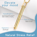 Stainless steel mindful breathing necklace – anxiety relief and meditation tool