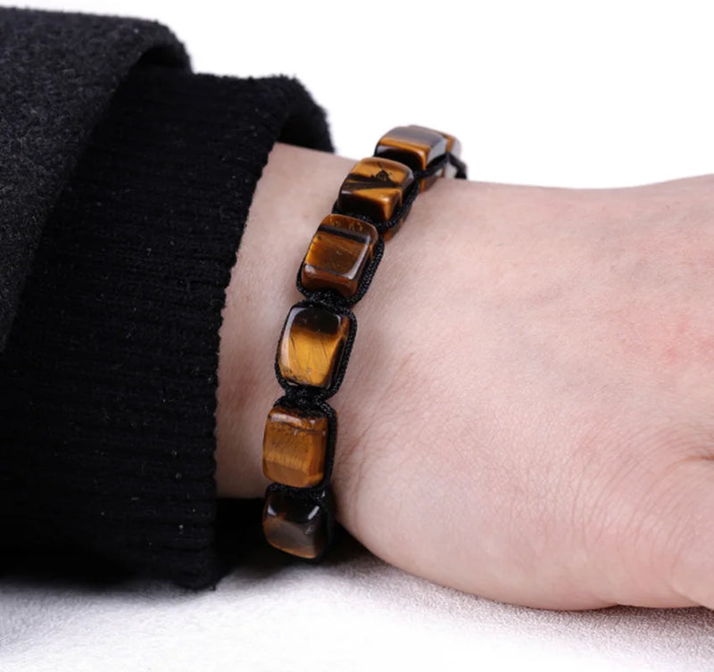 Classic 7 Chakra Energy Bracelet – Natural Volcanic Stone Yoga Meditation Jewelry