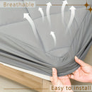 Waterproof breathable mattress protector fitted sheet with elastic band for home hotel  use
