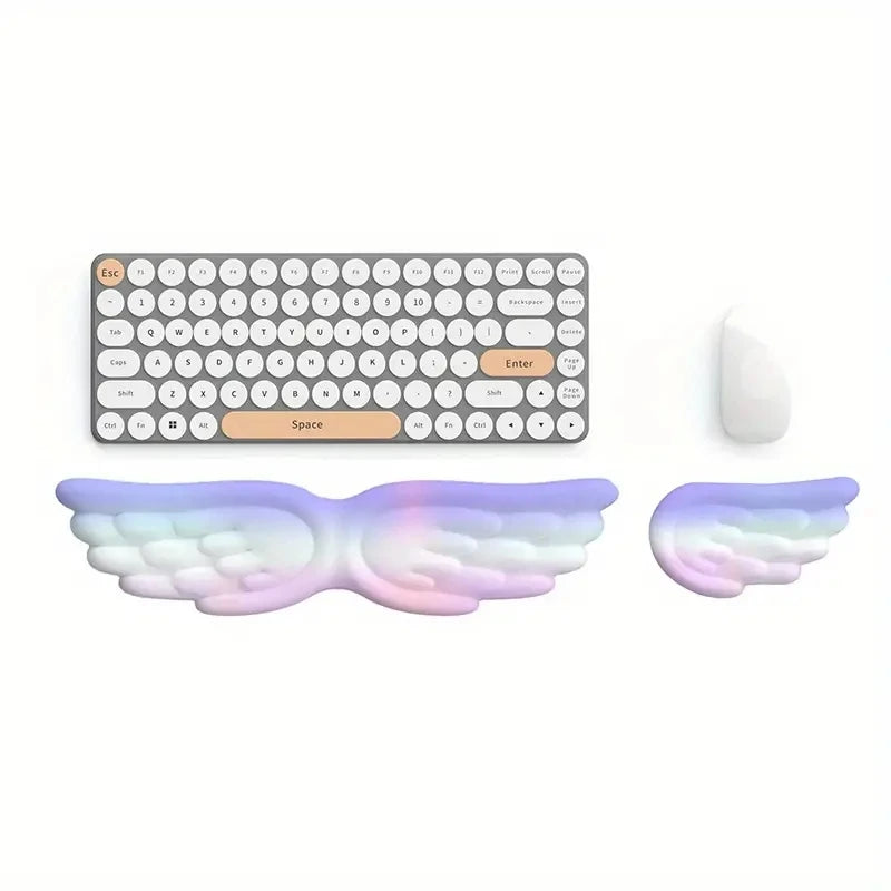 Cloud Keyboard & Mouse Pad with Wrist Rest – Ergonomic Memory Foam Support for Office & Gaming