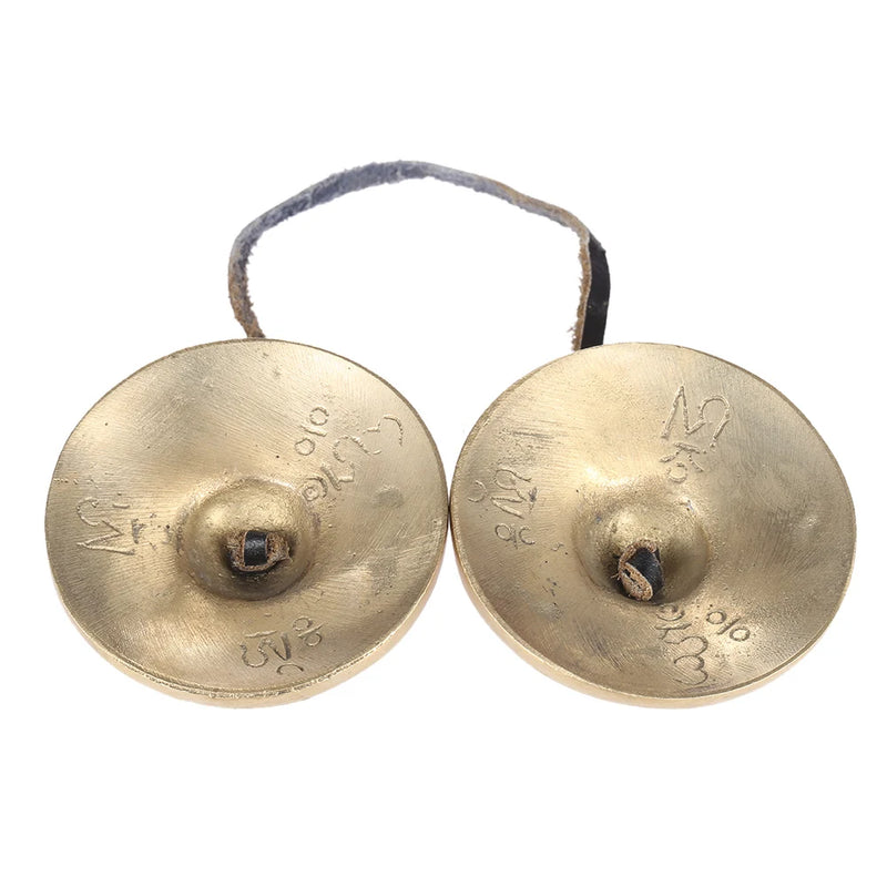 Handcrafted Tibetan Tingsha Cymbal Bell With 8 Auspicious Symbols – 6.5cm
