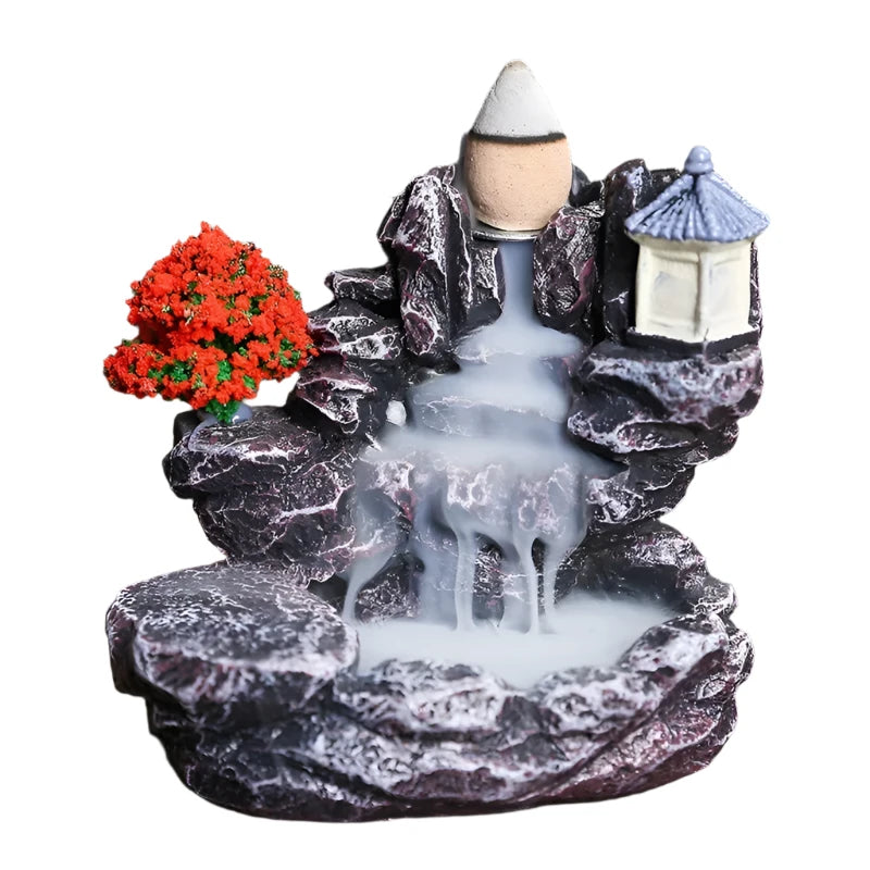 Resin Backflow Incense Burner – Zen Waterfall Aroma Holder