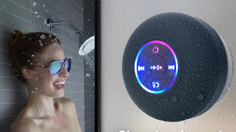 compact portable speaker for bathroom and outdoors